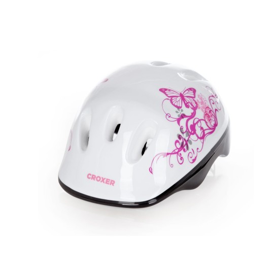 Vaikiškas šalmas Croxer Silky White/Pink S (52-54cm)